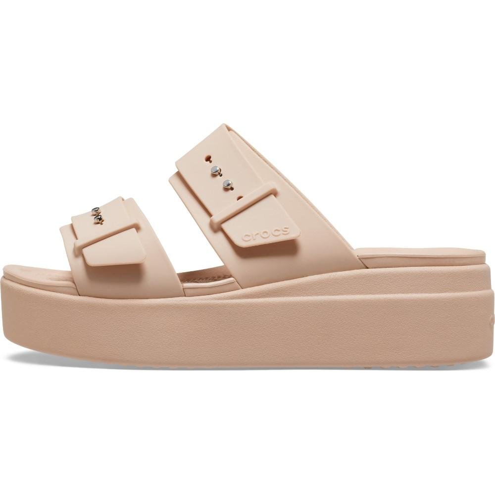 Sandália Crocs Brooklyn Low Wedge W Sandal PINK CARAMEL Bege 3