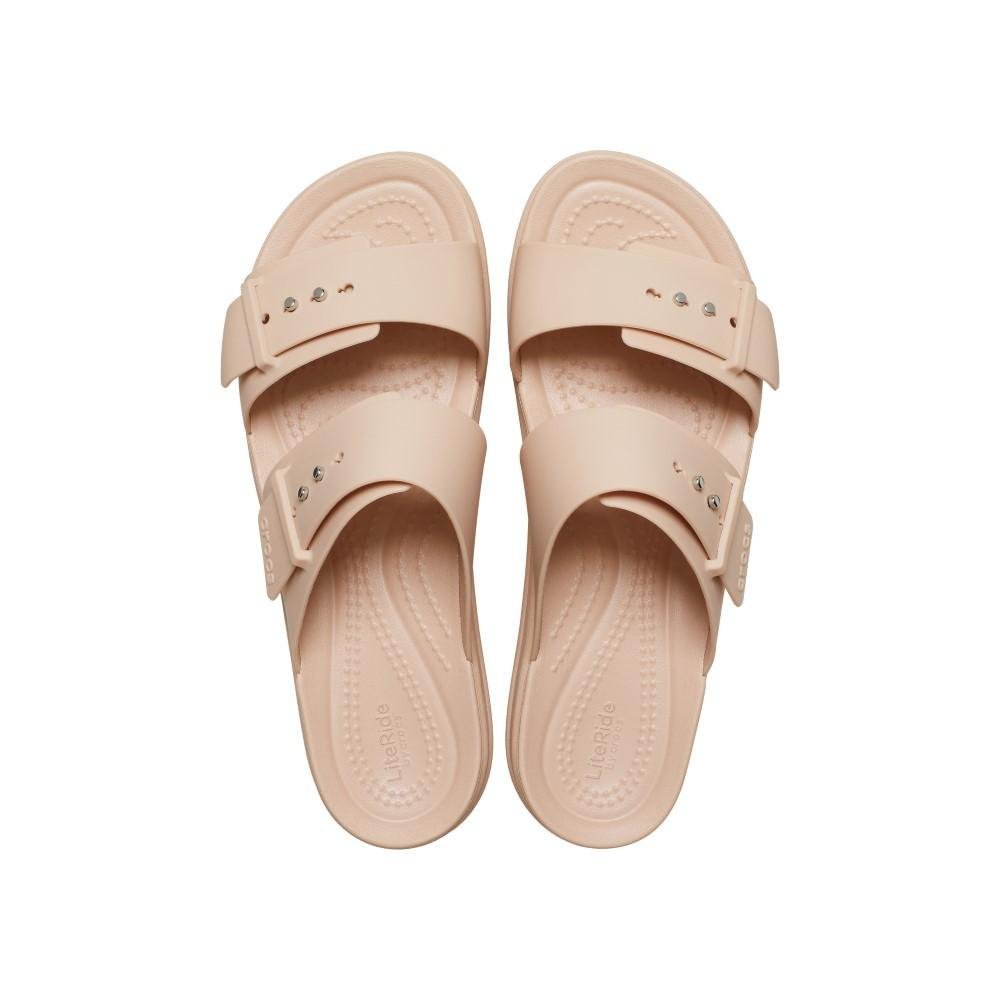 Sandália Crocs Brooklyn Low Wedge W Sandal PINK CARAMEL Bege 5