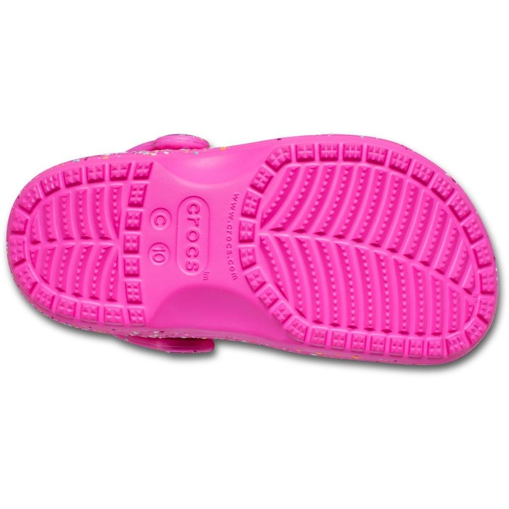 Sandália Crocs Classic Paint Splatter Clog T PINK CRUSH/MULTI Rosa 6