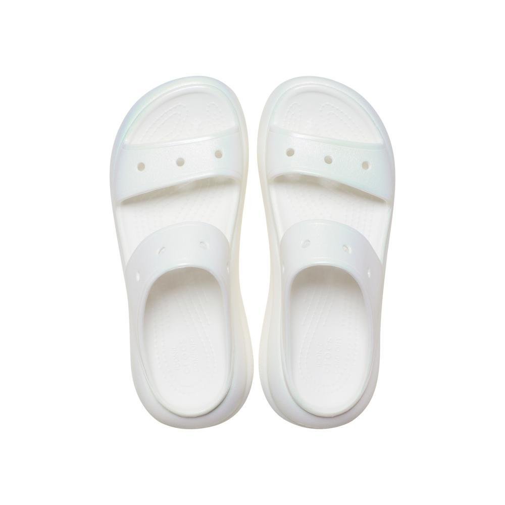 Sandália Crocs Crush Iridescent Sandal White Branco 5