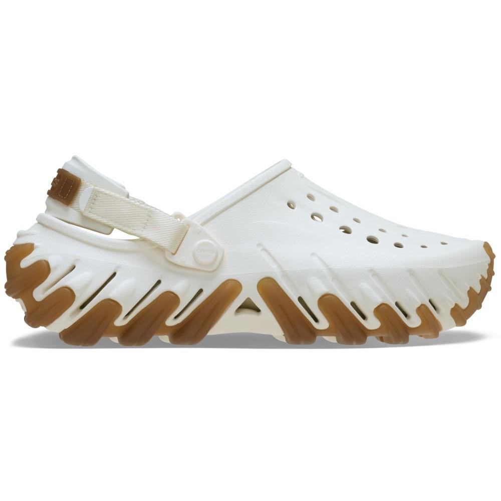 Sandália crocs echo gum ro clog chalk