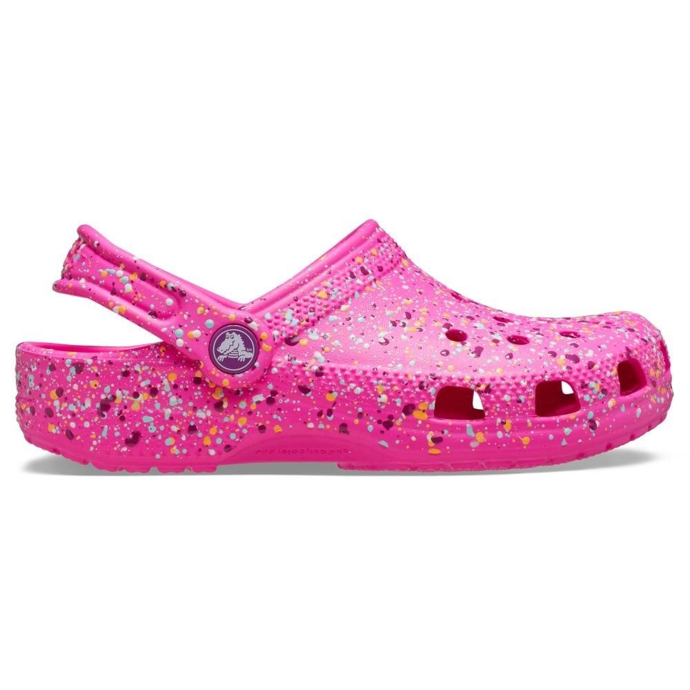 Sandália Crocs Classic Paint Splatter Clog K PINK CRUSH/MULTI Pink crush/multi 1