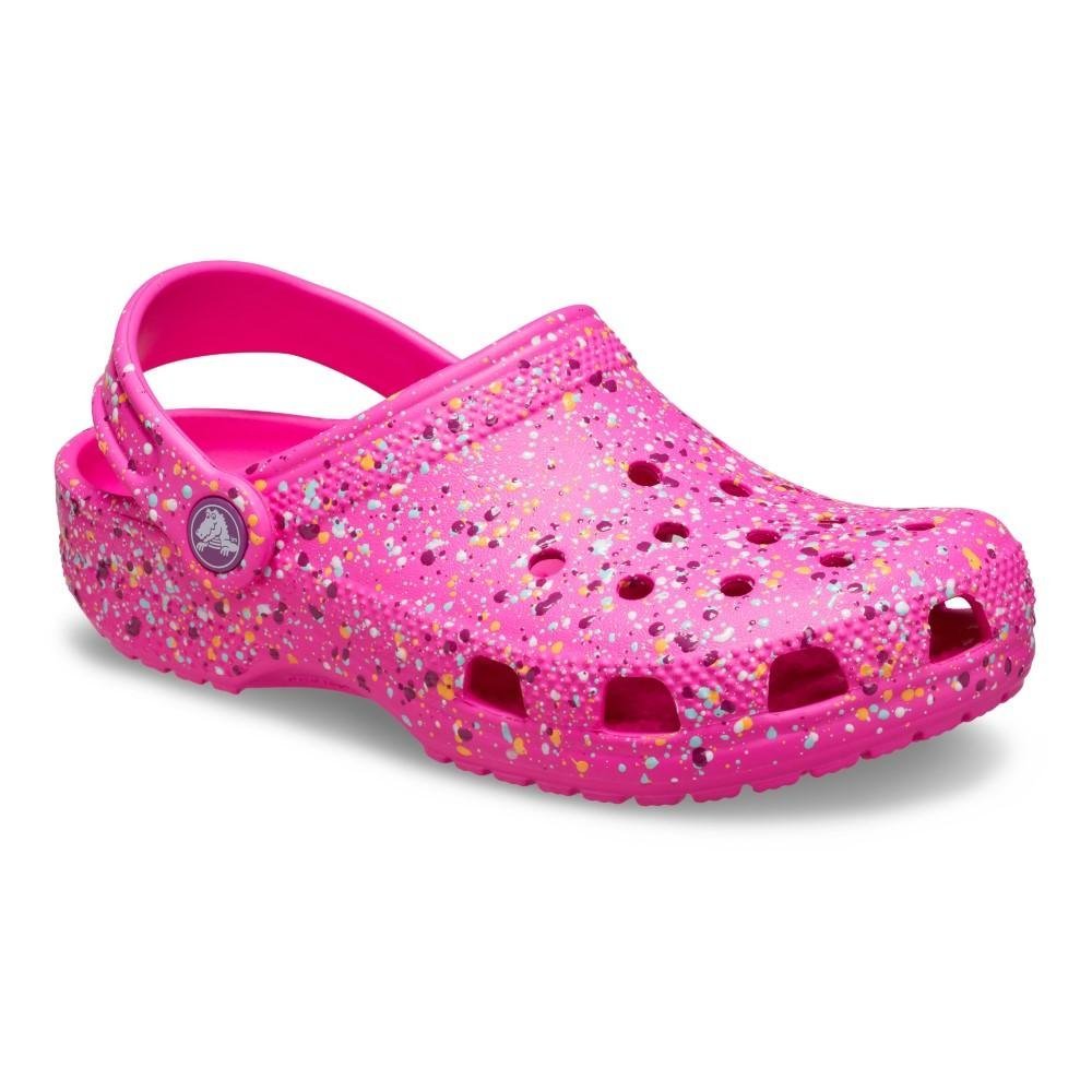 Sandália Crocs Classic Paint Splatter Clog K PINK CRUSH/MULTI Pink crush/multi 2