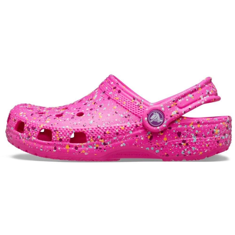 Sandália Crocs Classic Paint Splatter Clog K PINK CRUSH/MULTI Pink crush/multi 3