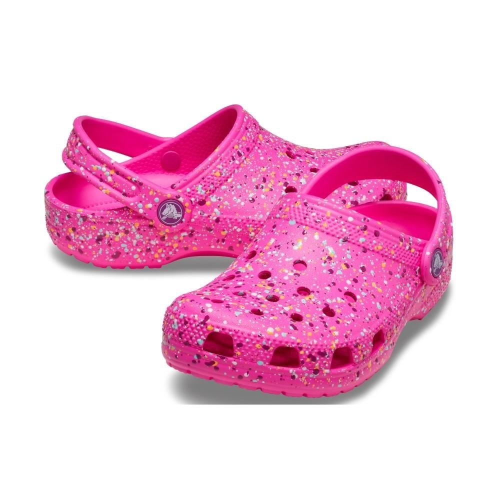 Sandália Crocs Classic Paint Splatter Clog K PINK CRUSH/MULTI Pink crush/multi 4