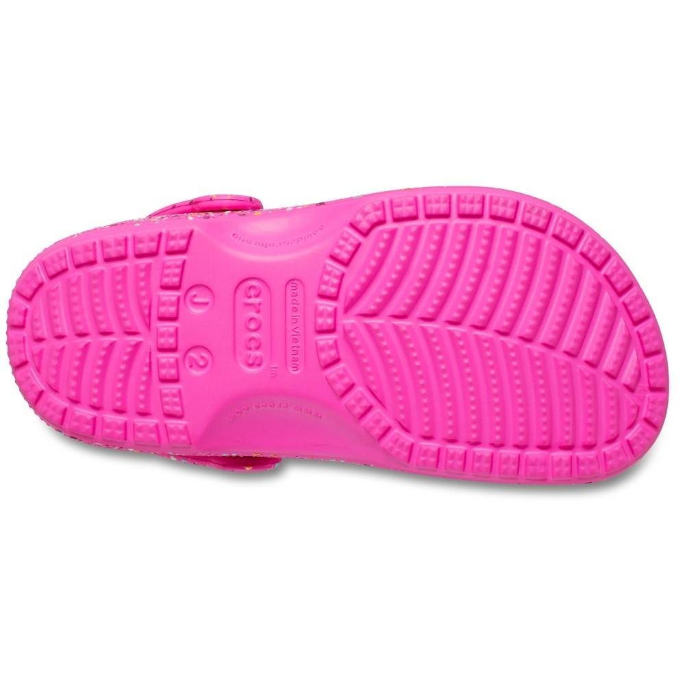 Sandália Crocs Classic Paint Splatter Clog K PINK CRUSH/MULTI Pink crush/multi 6