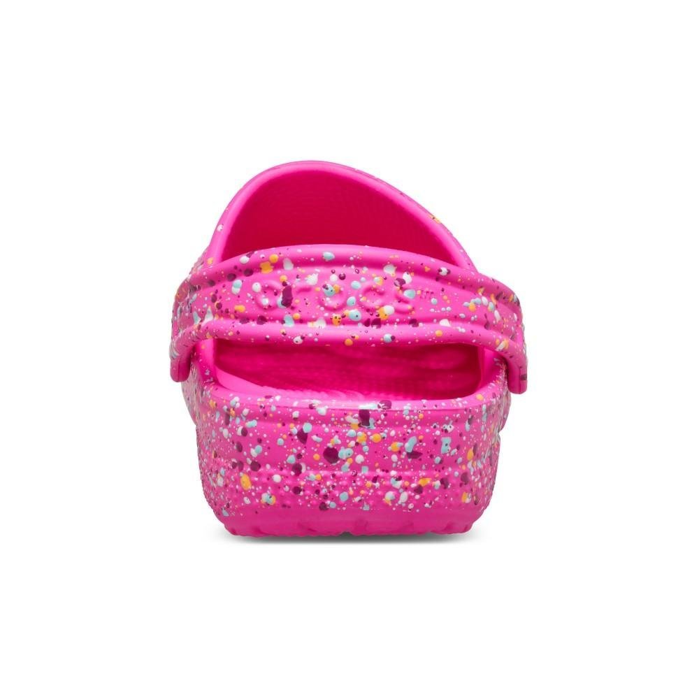 Sandália Crocs Classic Paint Splatter Clog K PINK CRUSH/MULTI Pink crush/multi 7