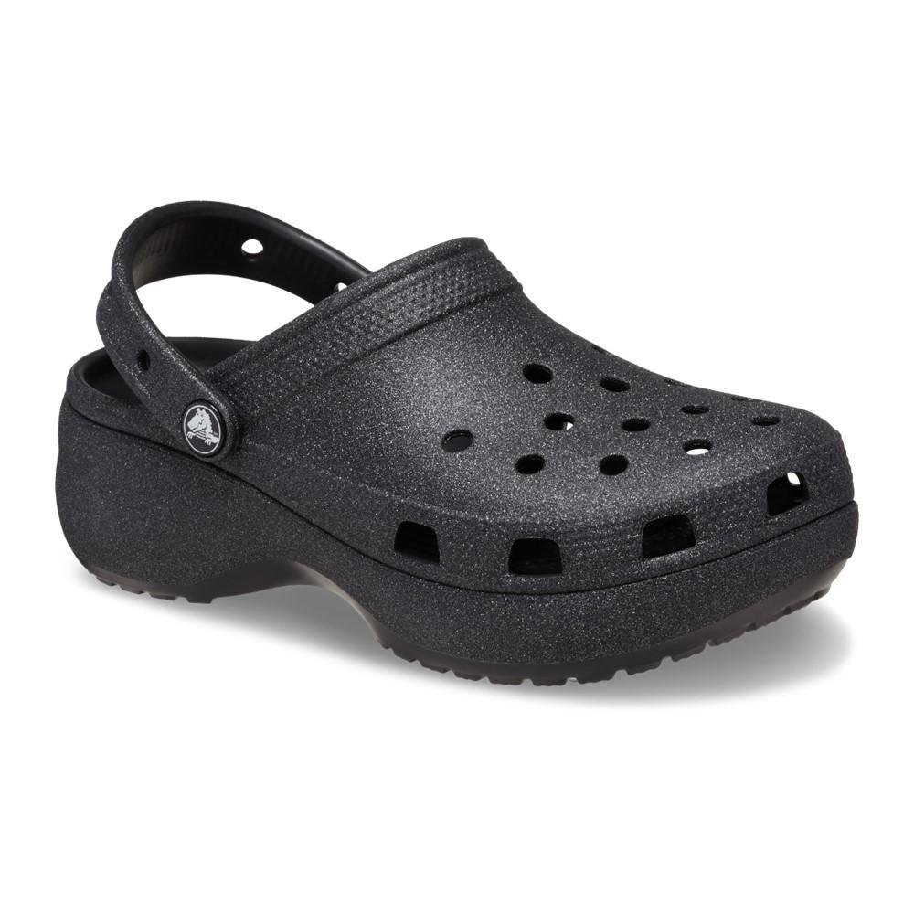 Sandália Crocs Classic Platform Glitter Clog BLACK Black 2