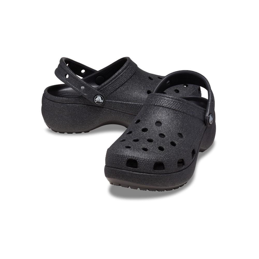 Sandália Crocs Classic Platform Glitter Clog BLACK Black 4