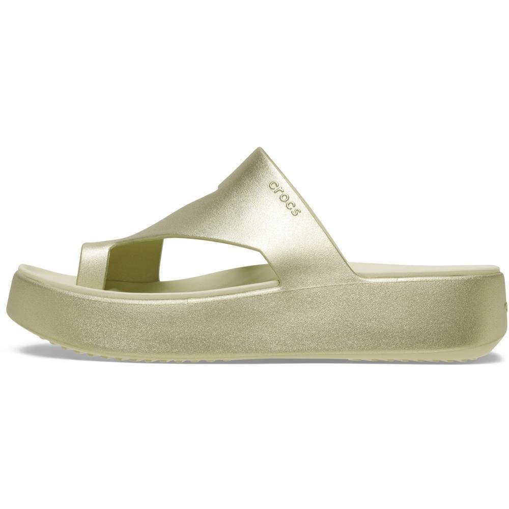 Sandália Crocs Getaway Platform Toe Loop Champagne Metallic Champagne metallic 3