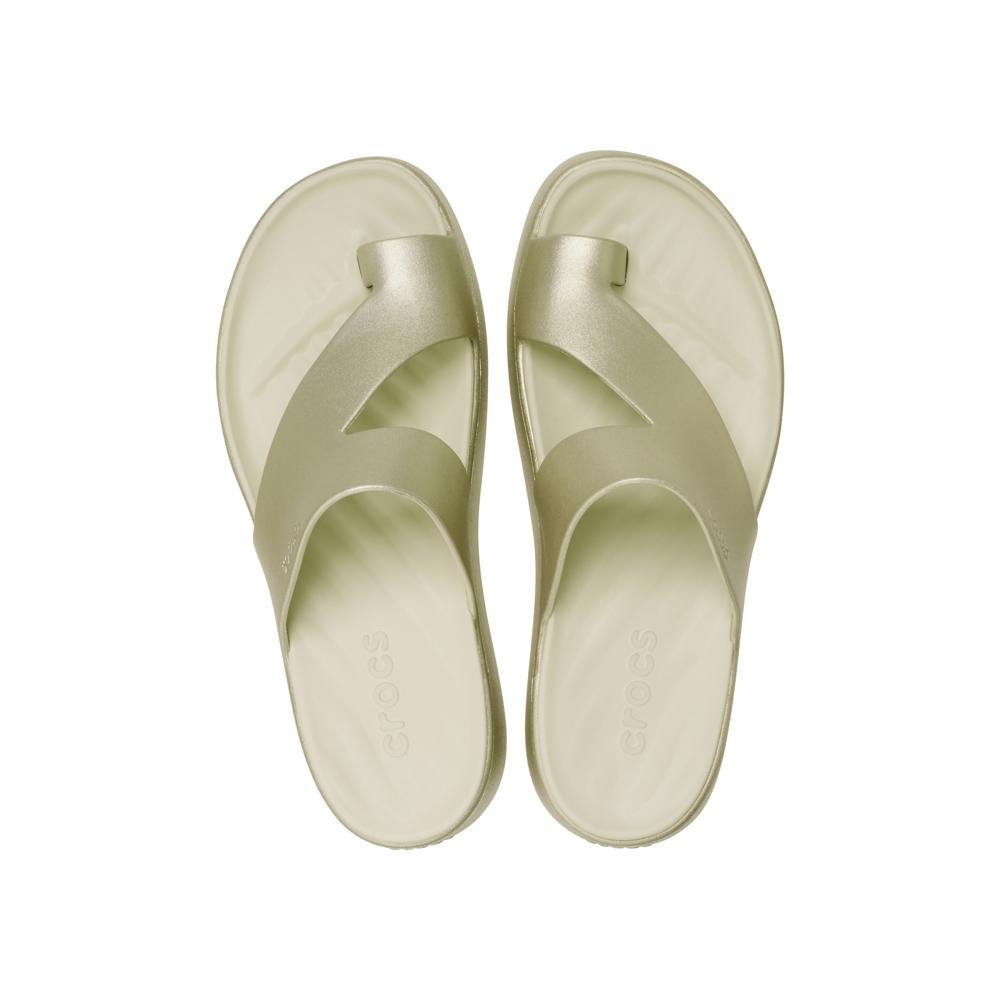 Sandália Crocs Getaway Platform Toe Loop Champagne Metallic Champagne metallic 5