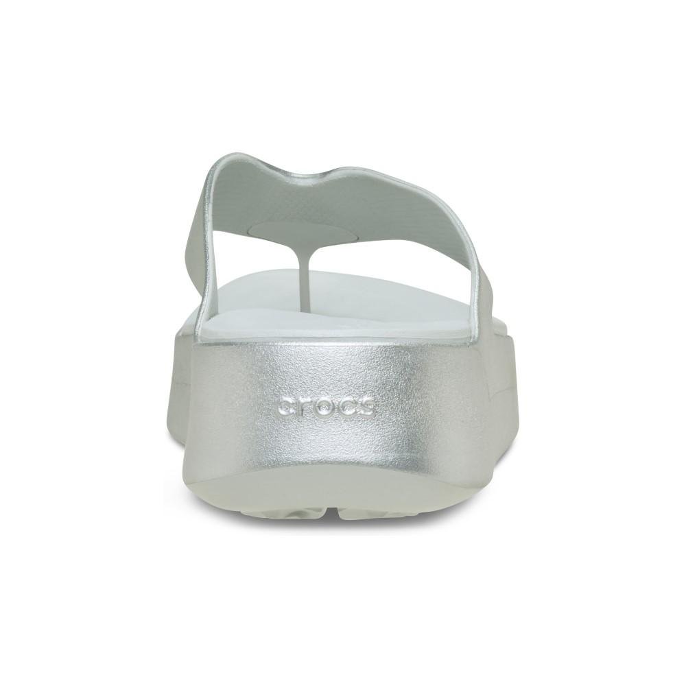 Sandália Crocs Getaway Metallic Platform Flip  SILVER Silver 7