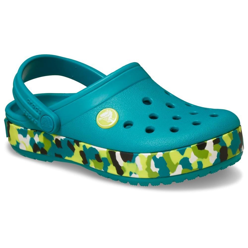 Sandália Crocs Crocband Glow Confetti Band Clog T Turbo Teal/Multi Turbo teal/multi 2