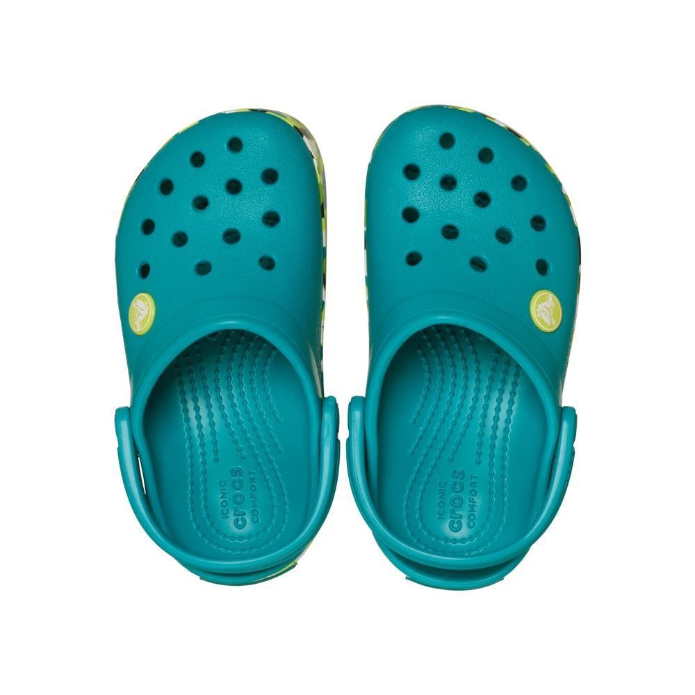 Sandália Crocs Crocband Glow Confetti Band Clog T Turbo Teal/Multi Turbo teal/multi 4