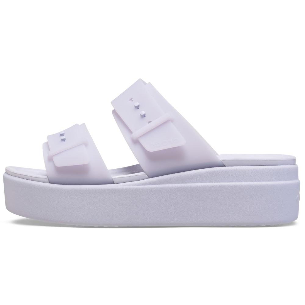 Sandália Crocs Brooklyn Buckle Frosted Low Wedge Purple Moon Purple moon 3