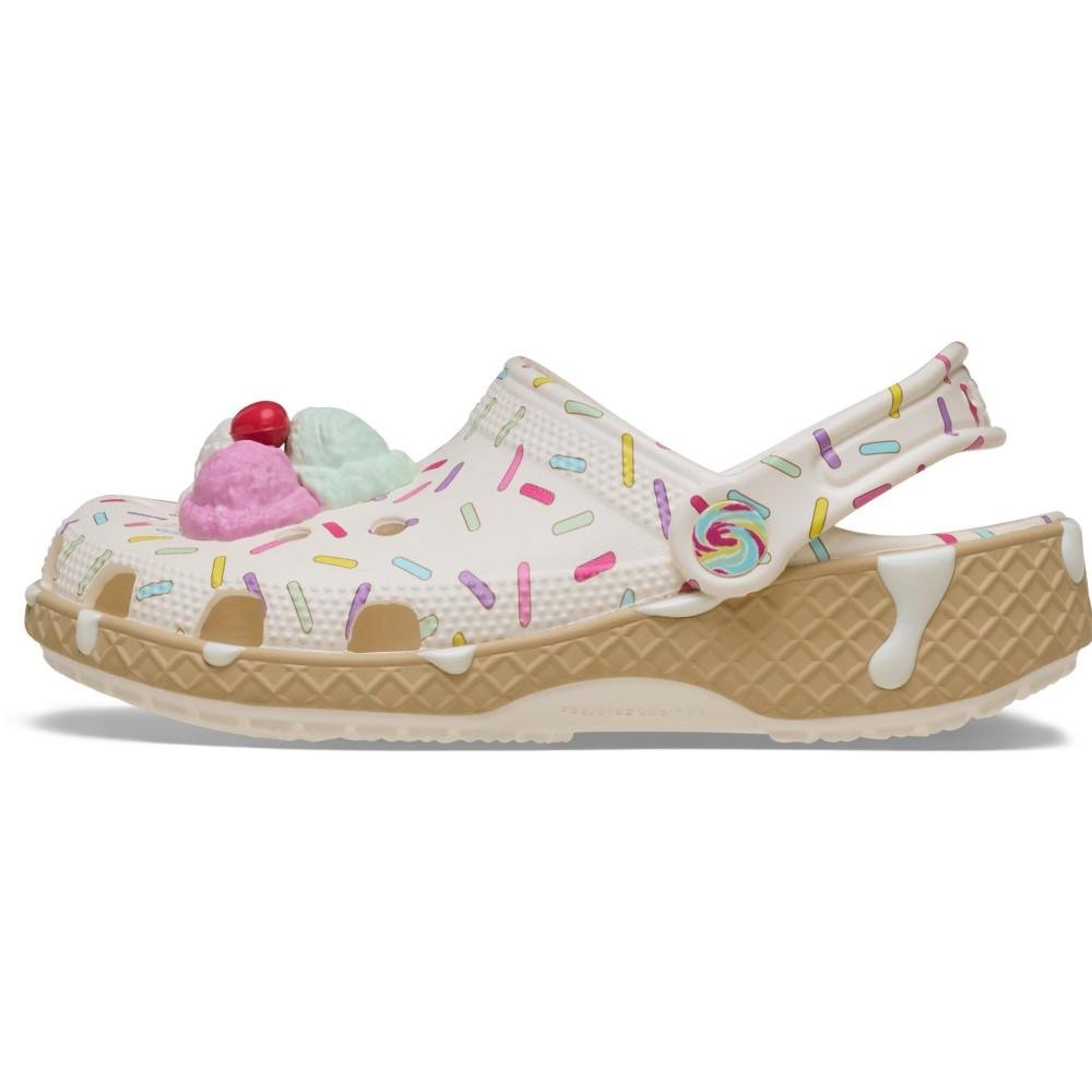 Sandália Crocs Classic Ice Cream Sundae Clog  K Chalk Chalk 3