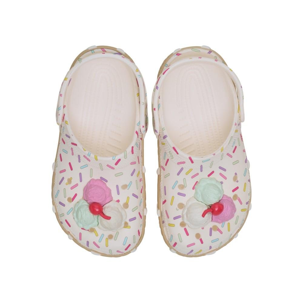 Sandália Crocs Classic Ice Cream Sundae Clog  K Chalk Chalk 5