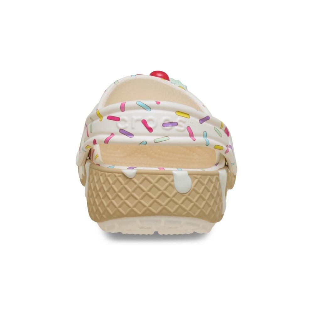 Sandália Crocs Classic Ice Cream Sundae Clog  K Chalk Chalk 7