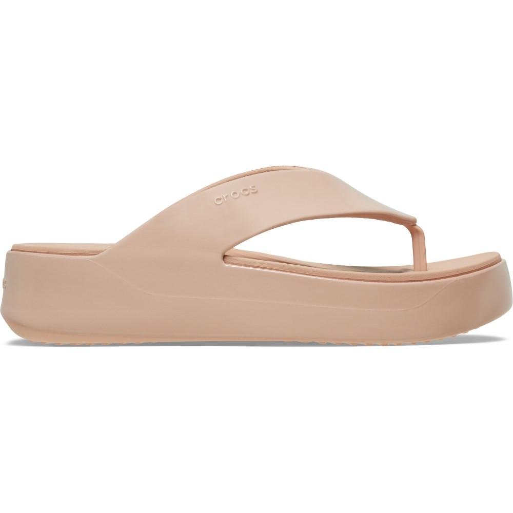 Sandália Crocs Getaway Platform Patent Flip Pink Caramel