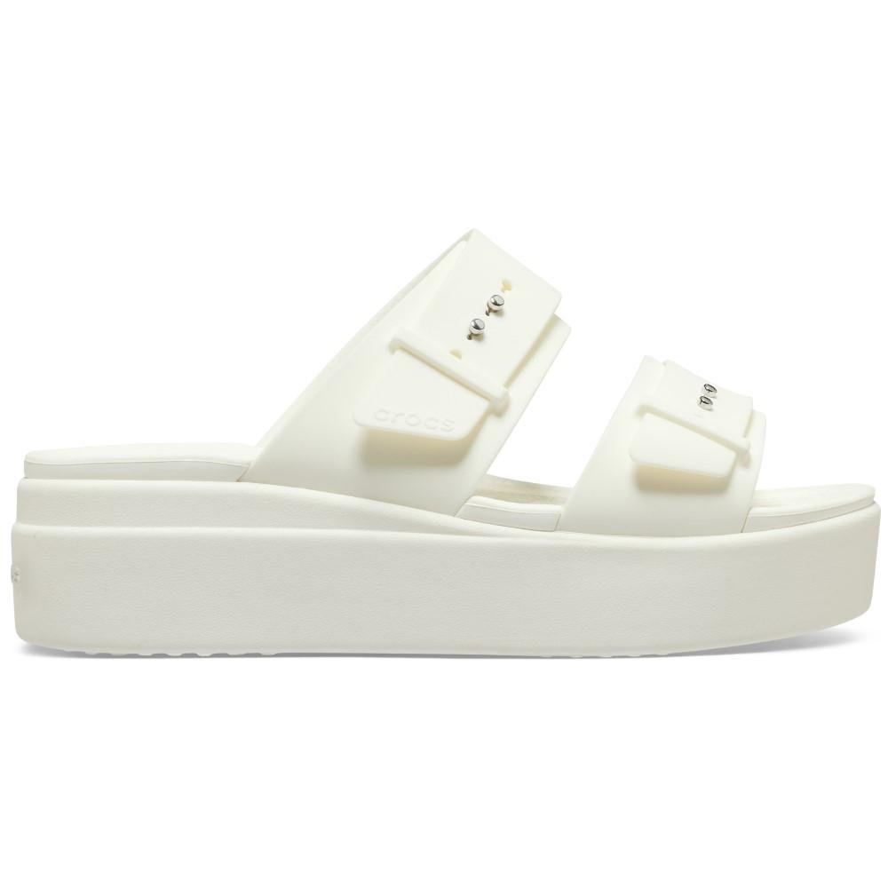 Sandália Crocs Brooklyn Low Wedge W Sandal CHALK