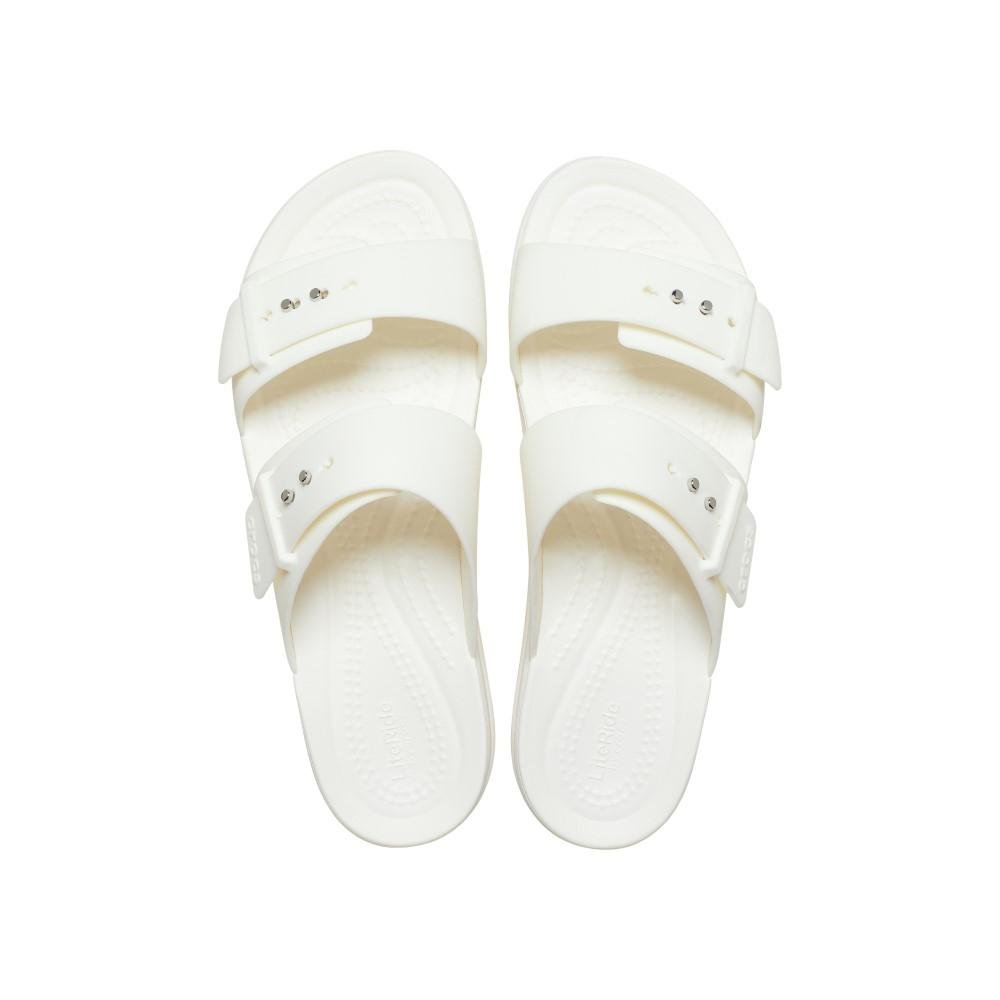 Sandália Crocs Brooklyn Low Wedge W Sandal CHALK Chalk 5