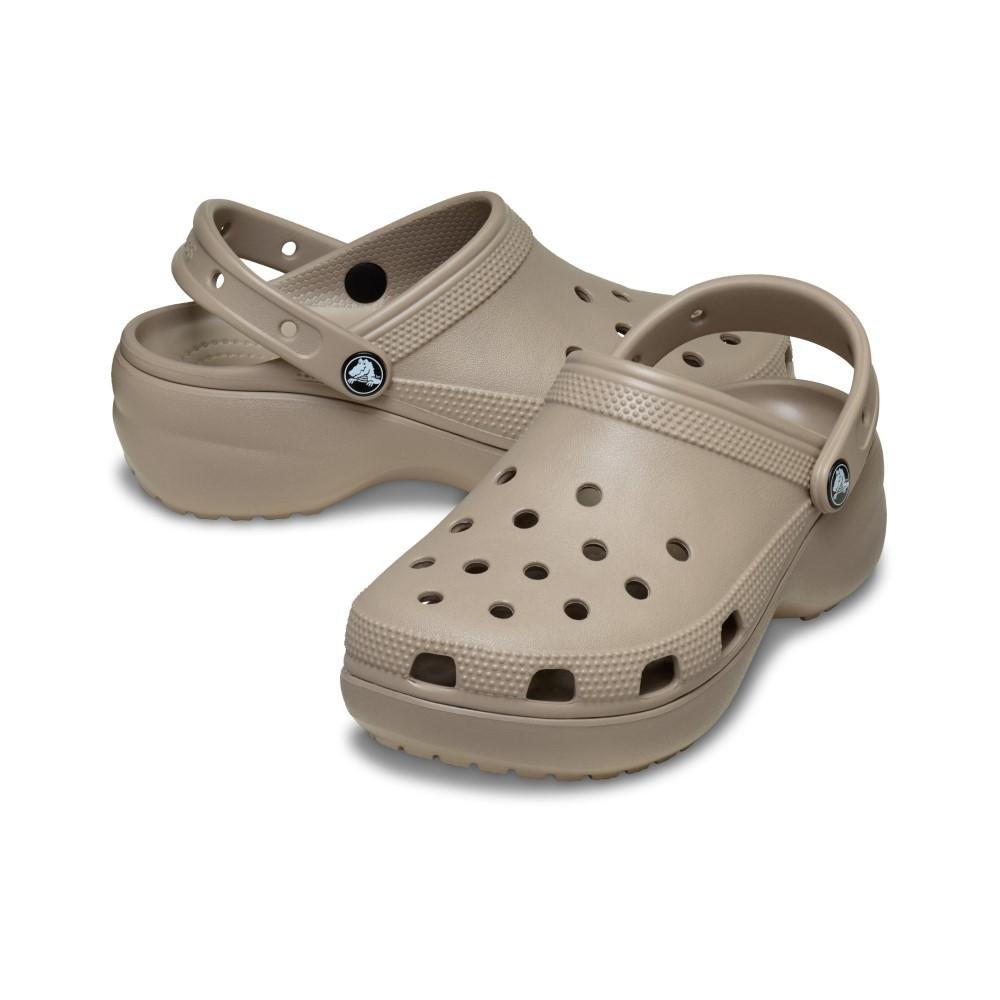Sandália Crocs Classic Platform Clog TAUPE Taupe 4