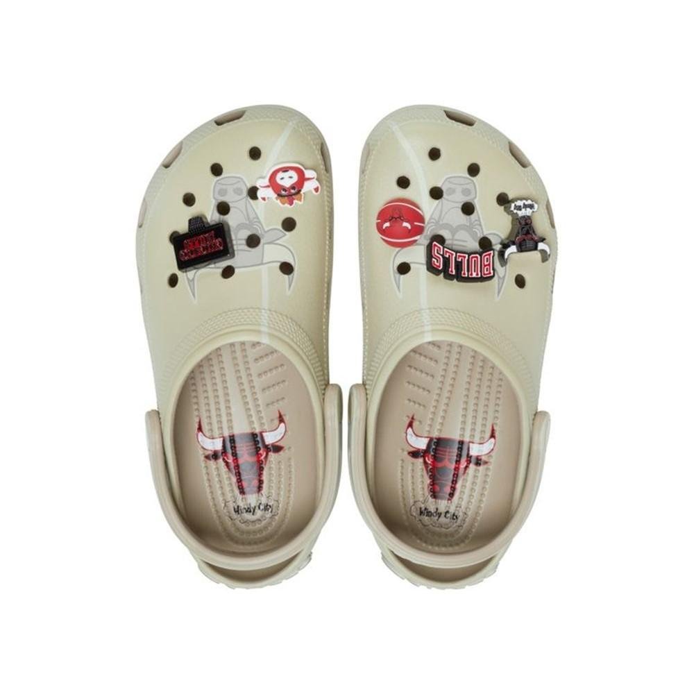 Sandália Crocs Nba Bulls Elevated Classic Clog Multi Bege 5