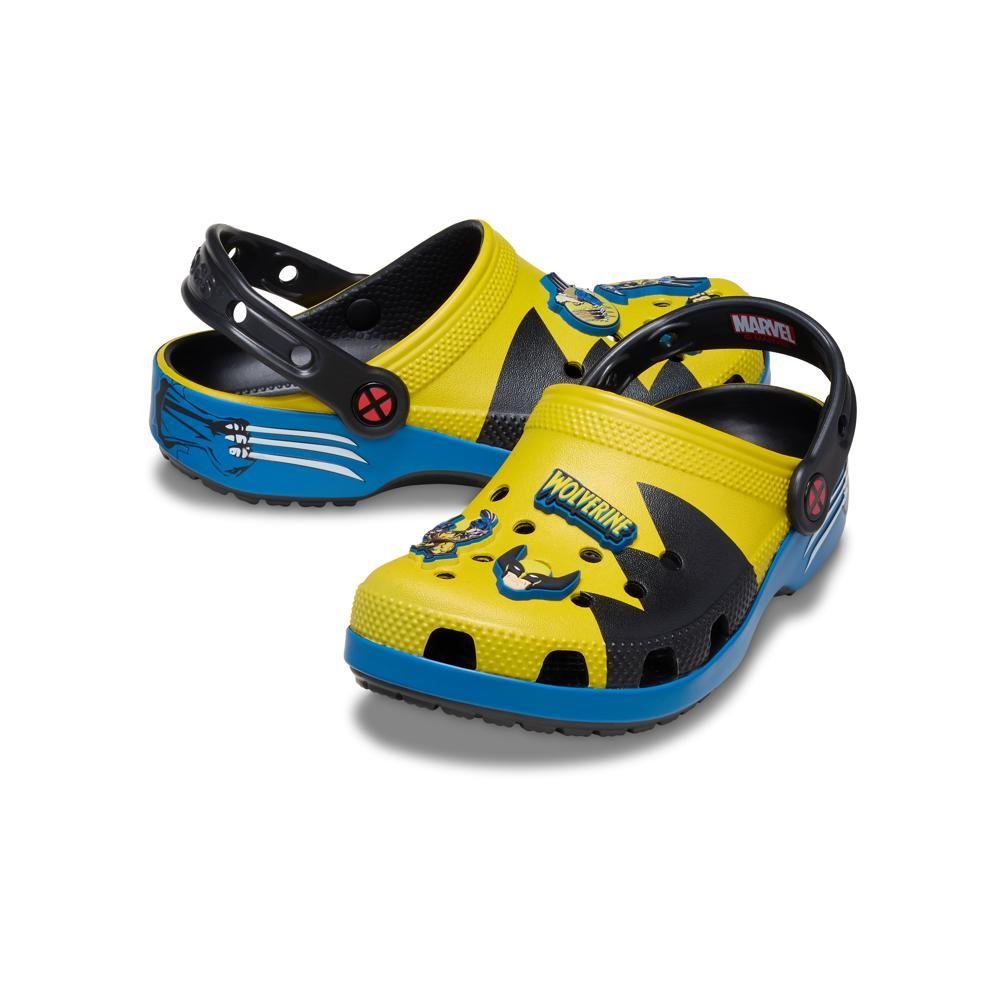 Sandália Crocs Wolverine Classic Clog K Multi Preto/Azul/Amarelo 4