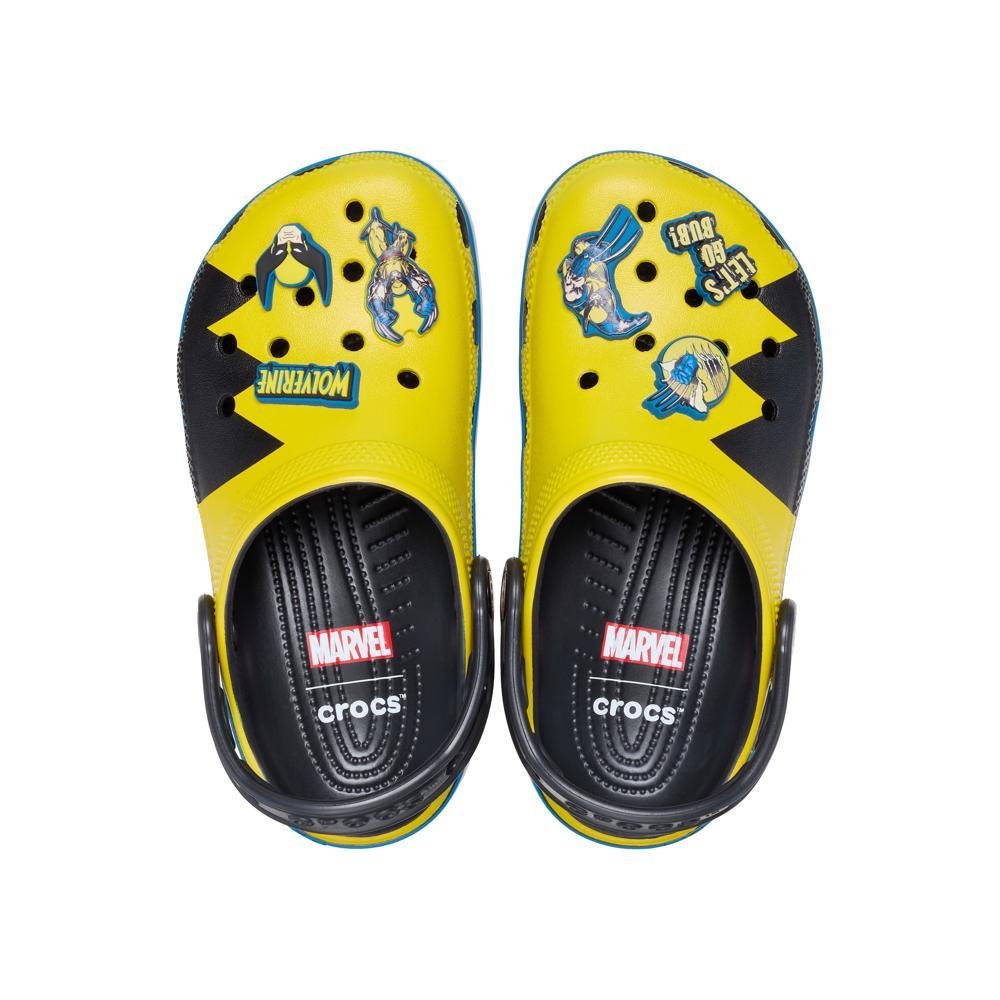 Sandália Crocs Wolverine Classic Clog K Multi Preto/Azul/Amarelo 5