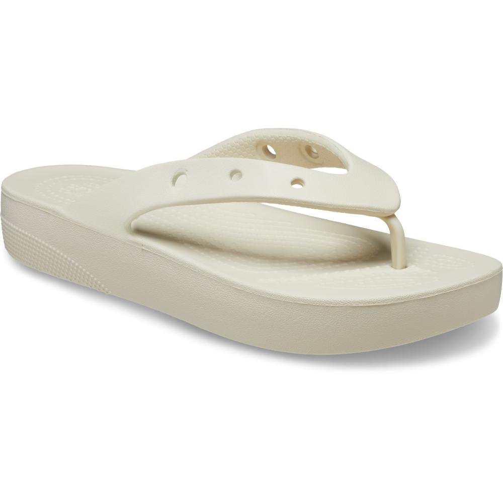 Chinelo Crocs Classic Plataform Flip BONE Bone 2
