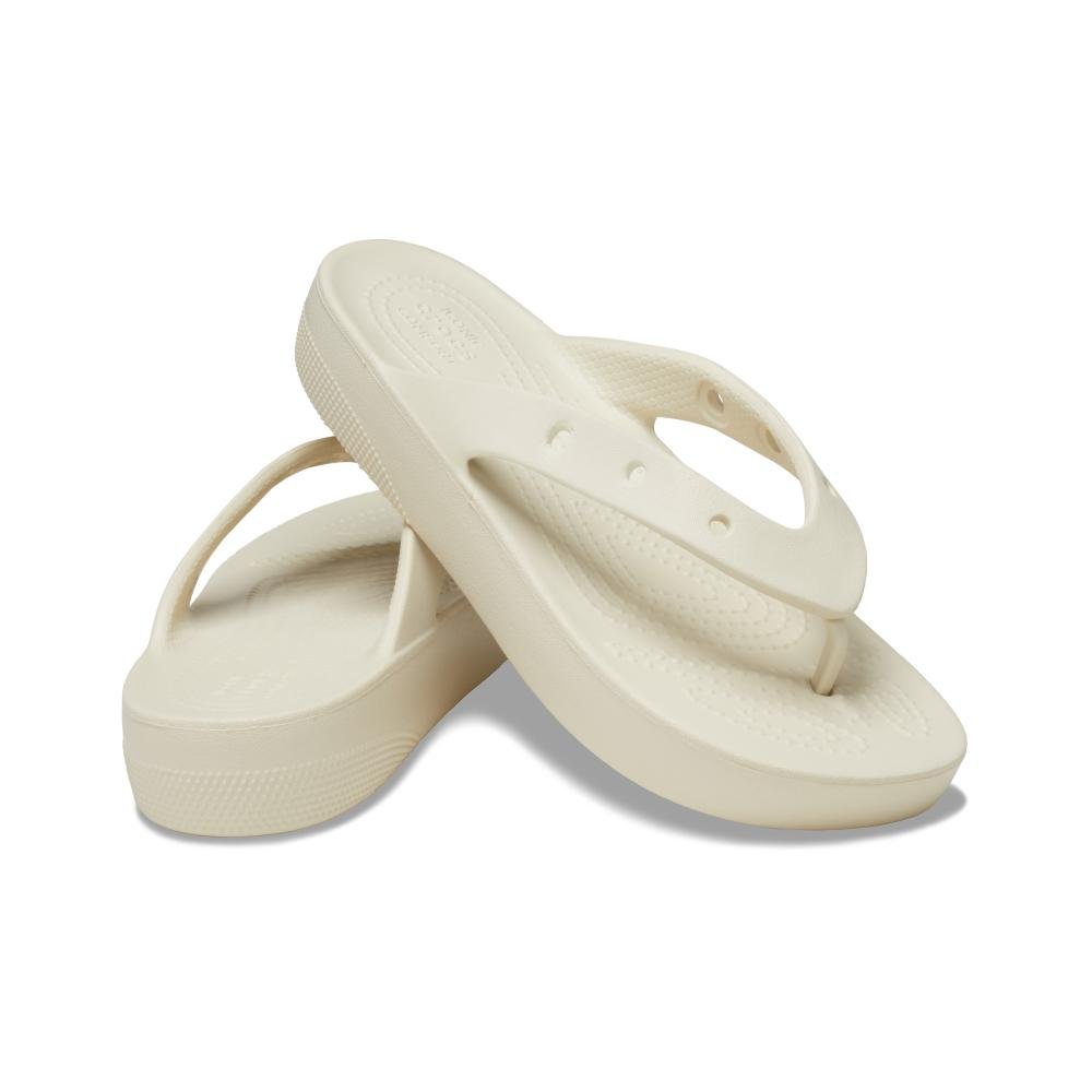 Chinelo Crocs Classic Plataform Flip BONE Bone 4