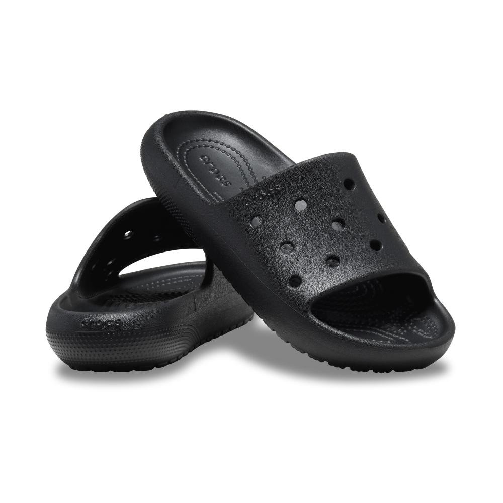 Chinelo crocs classic slide v2 k black Black 4
