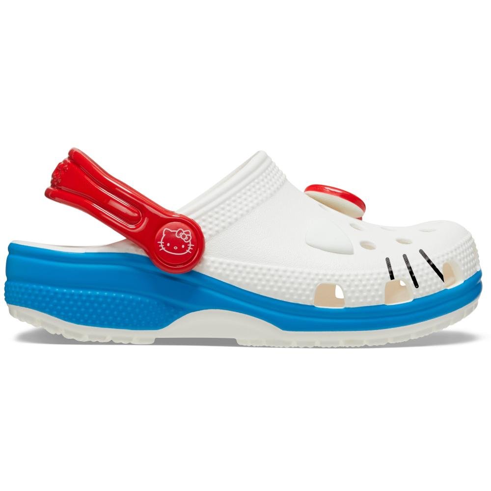 Sandália crocs hello kitty iam classic clog t white