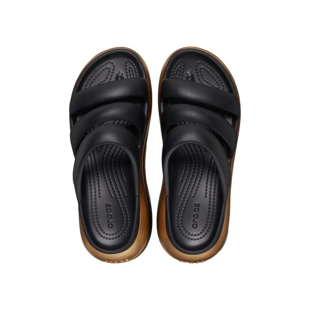 Sandália crocs mega crush metallic triple strap black/gold Black/Gold 5