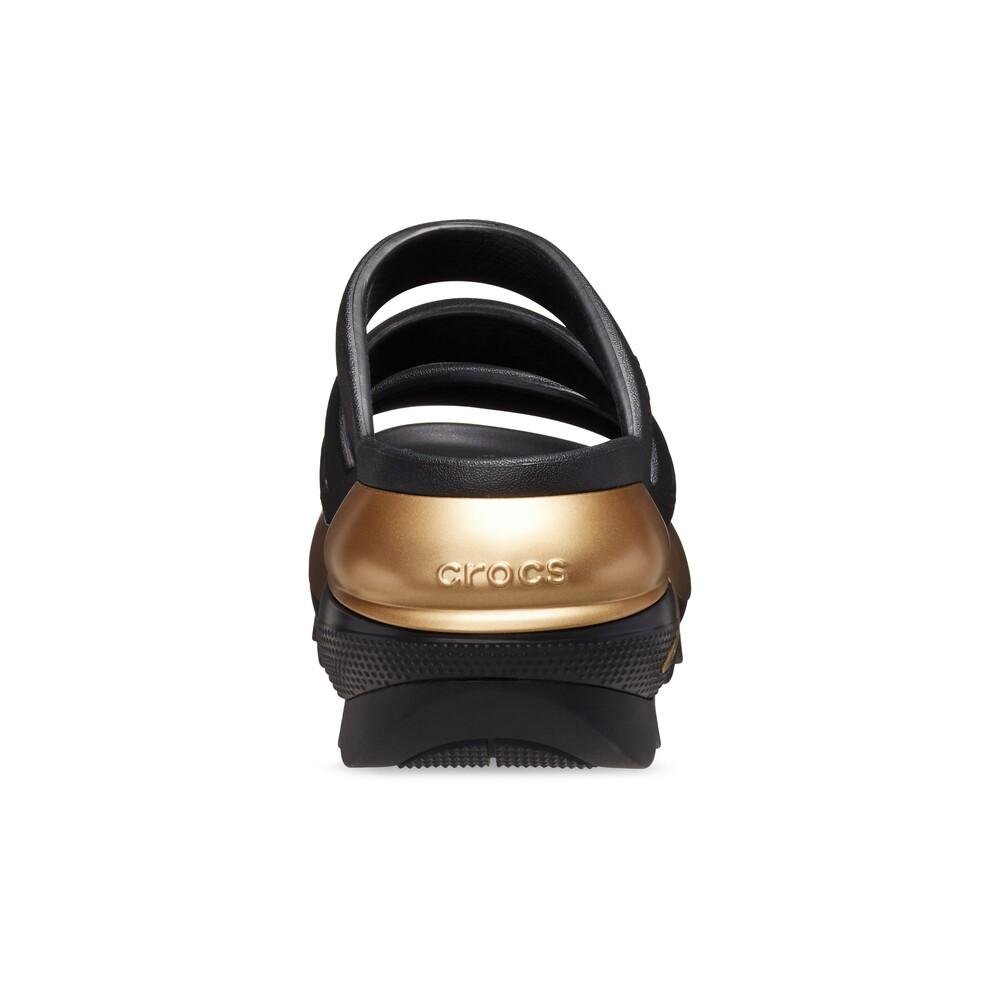Sandália crocs mega crush metallic triple strap black/gold Black/Gold 7