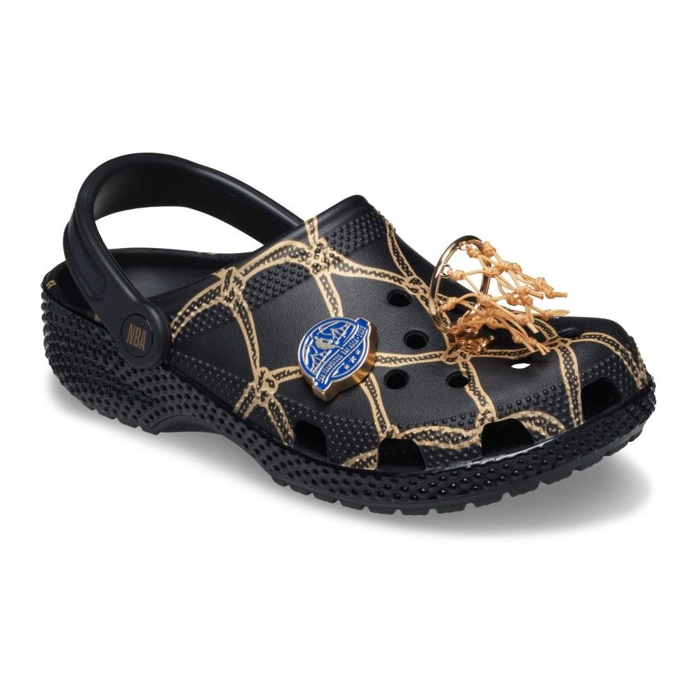 Sandália crocs nba classic clog multi Black/Gold 2