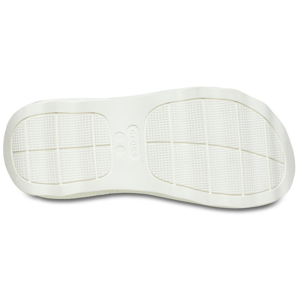 Sandália crocs classic mega crush triple strap chalk Branco 6