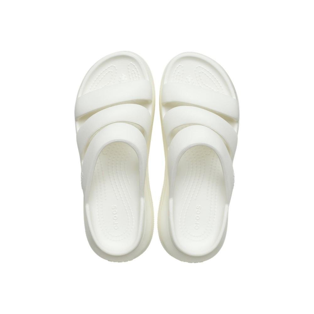 Sandália crocs classic mega crush triple strap chalk Branco 5