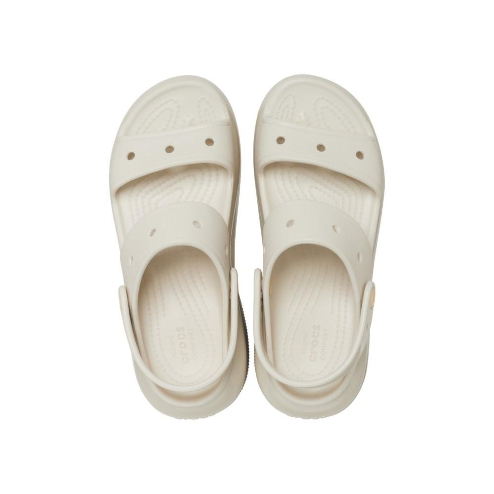 Sandália crocs classic mega crush plataform sandal taupe Taupe 5