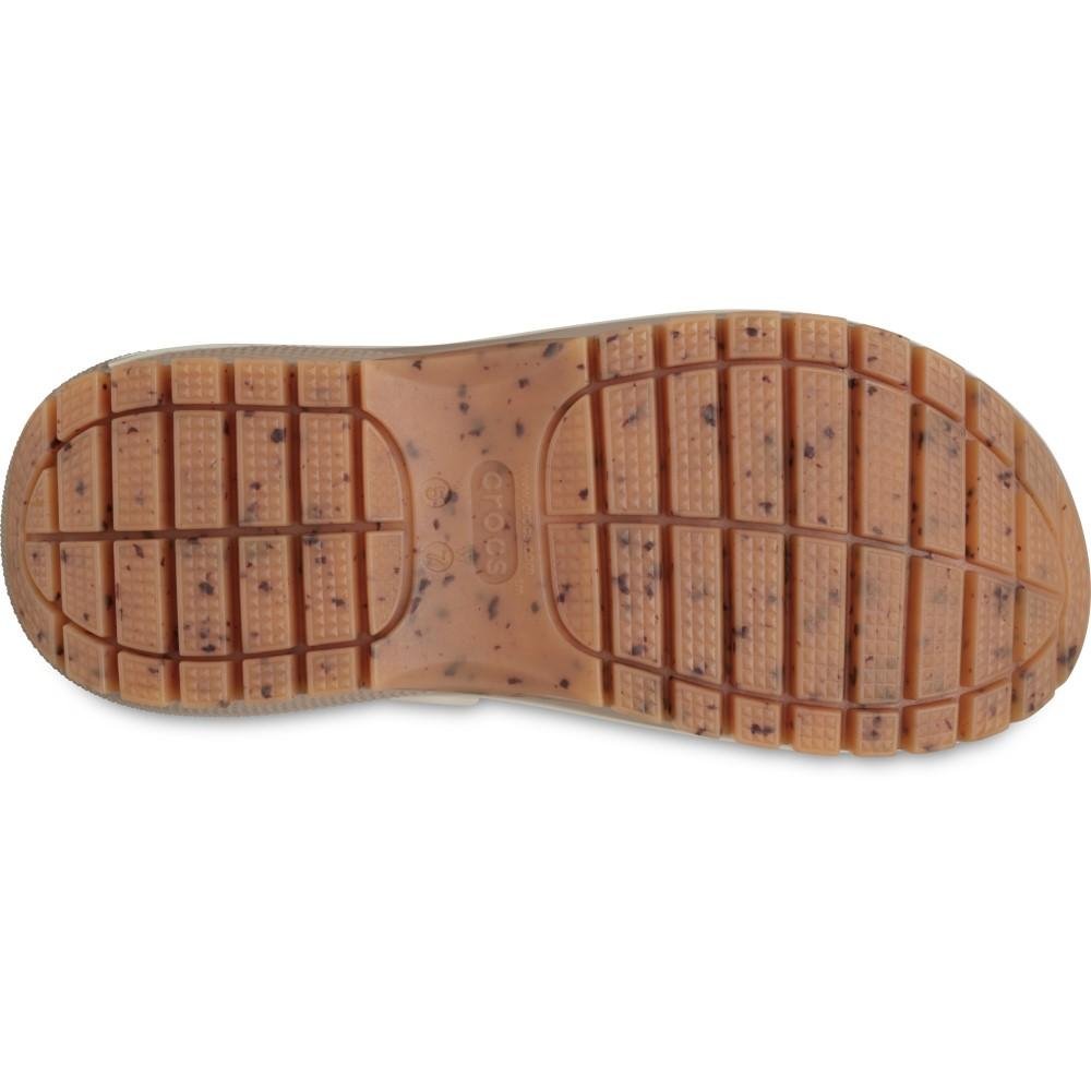 Sandália crocs classic mega crush plataform sandal taupe Taupe 6