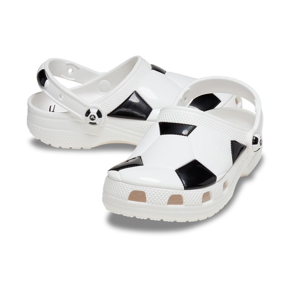 Sandália Crocs Classic Bola Futebol Clog K White/Black White/black 4