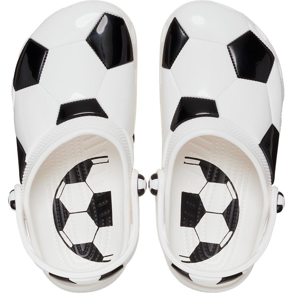 Sandália Crocs Classic Bola Futebol Clog K White/Black White/black 5