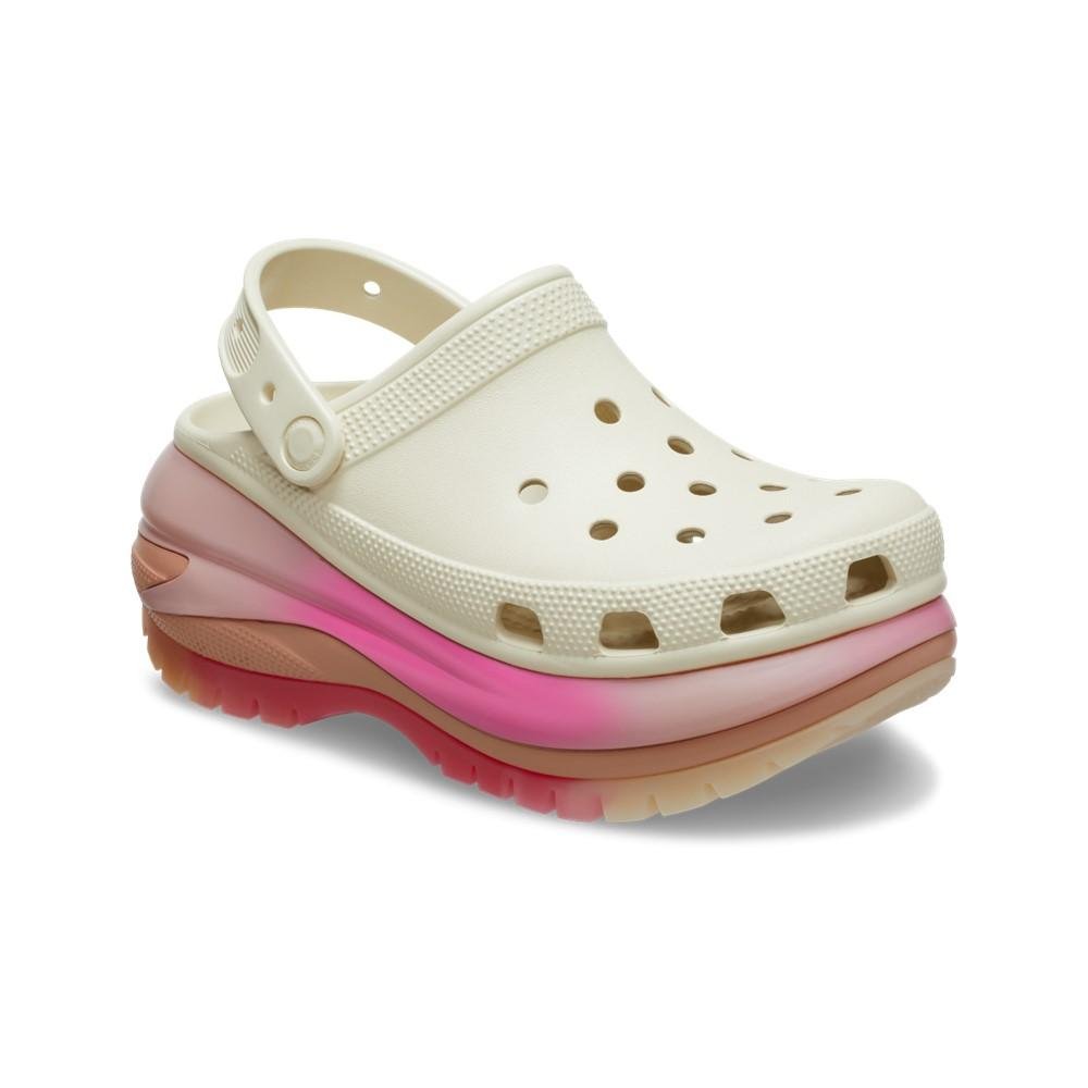 Sandália Crocs Mega Crush Colordip Clog BONE/MULTI Bege/Rosa 2