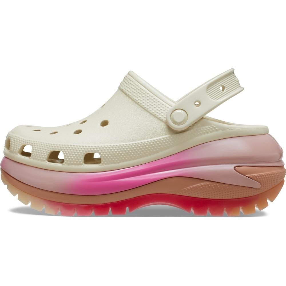 Sandália Crocs Mega Crush Colordip Clog BONE/MULTI Bege/Rosa 3