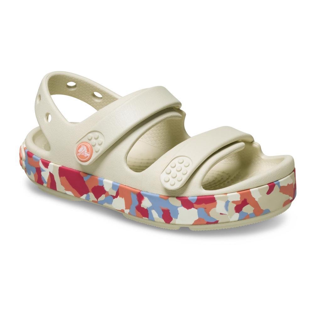 Sandália Crocs Crocband Cruiser Glow Confetti Band Sandal T Summit White/Guava Summit white/guava 2