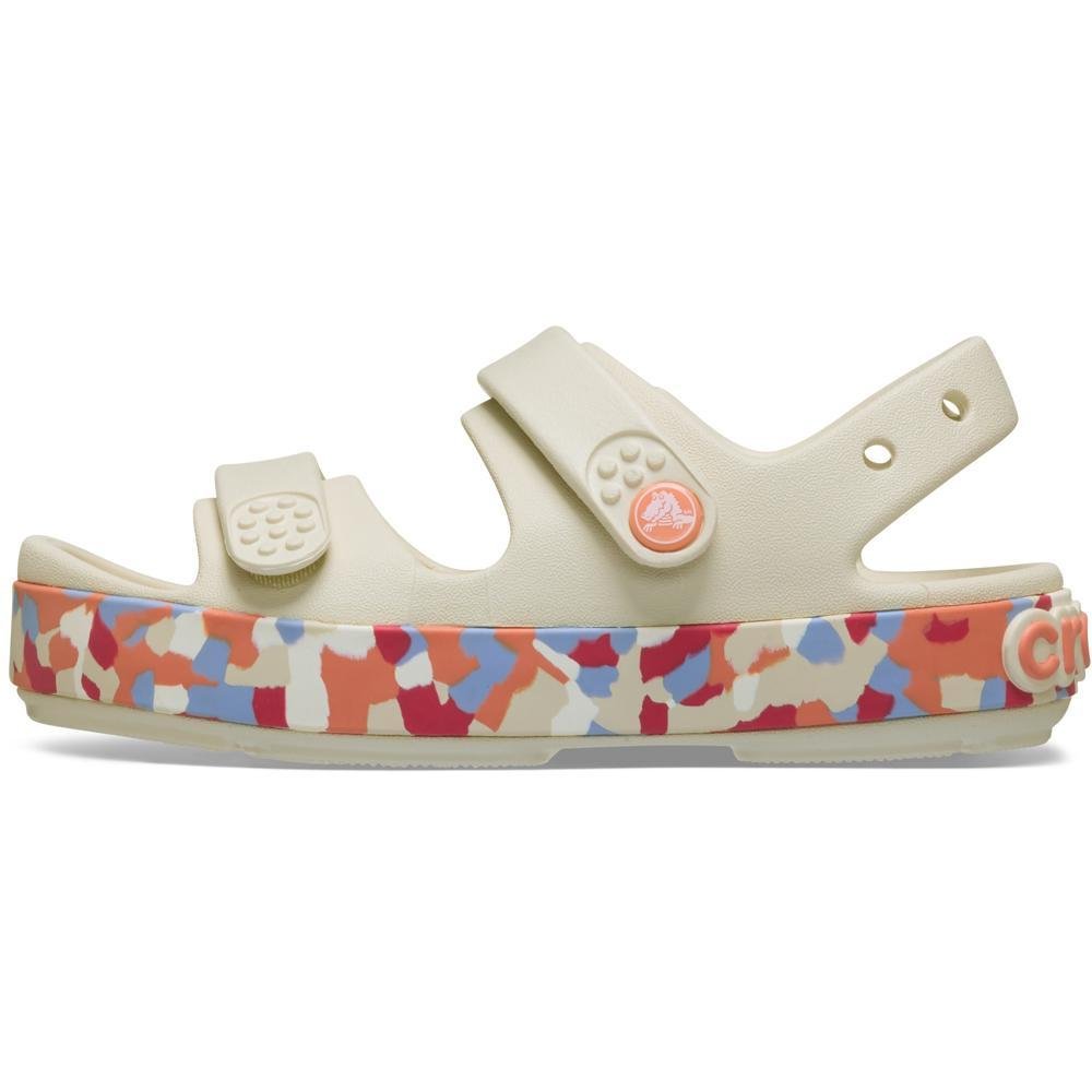 Sandália Crocs Crocband Cruiser Glow Confetti Band Sandal T Summit White/Guava Summit white/guava 3