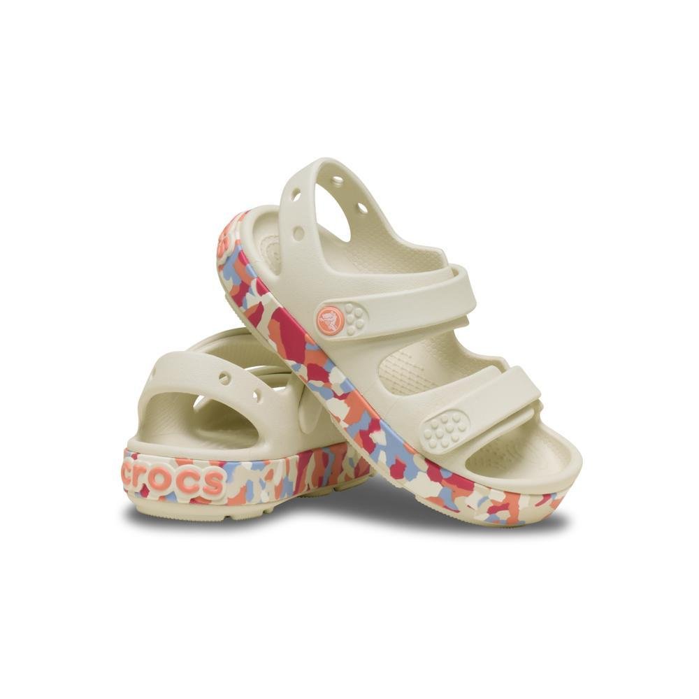 Sandália Crocs Crocband Cruiser Glow Confetti Band Sandal T Summit White/Guava Summit white/guava 4