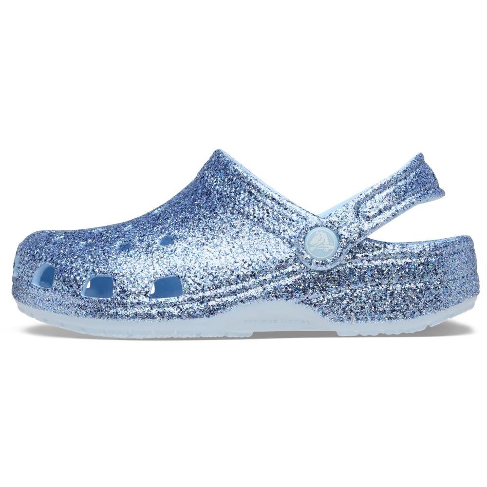 Sandália Crocs Classic Chunky Glitter Clog T Blue Frost Blue frost 3
