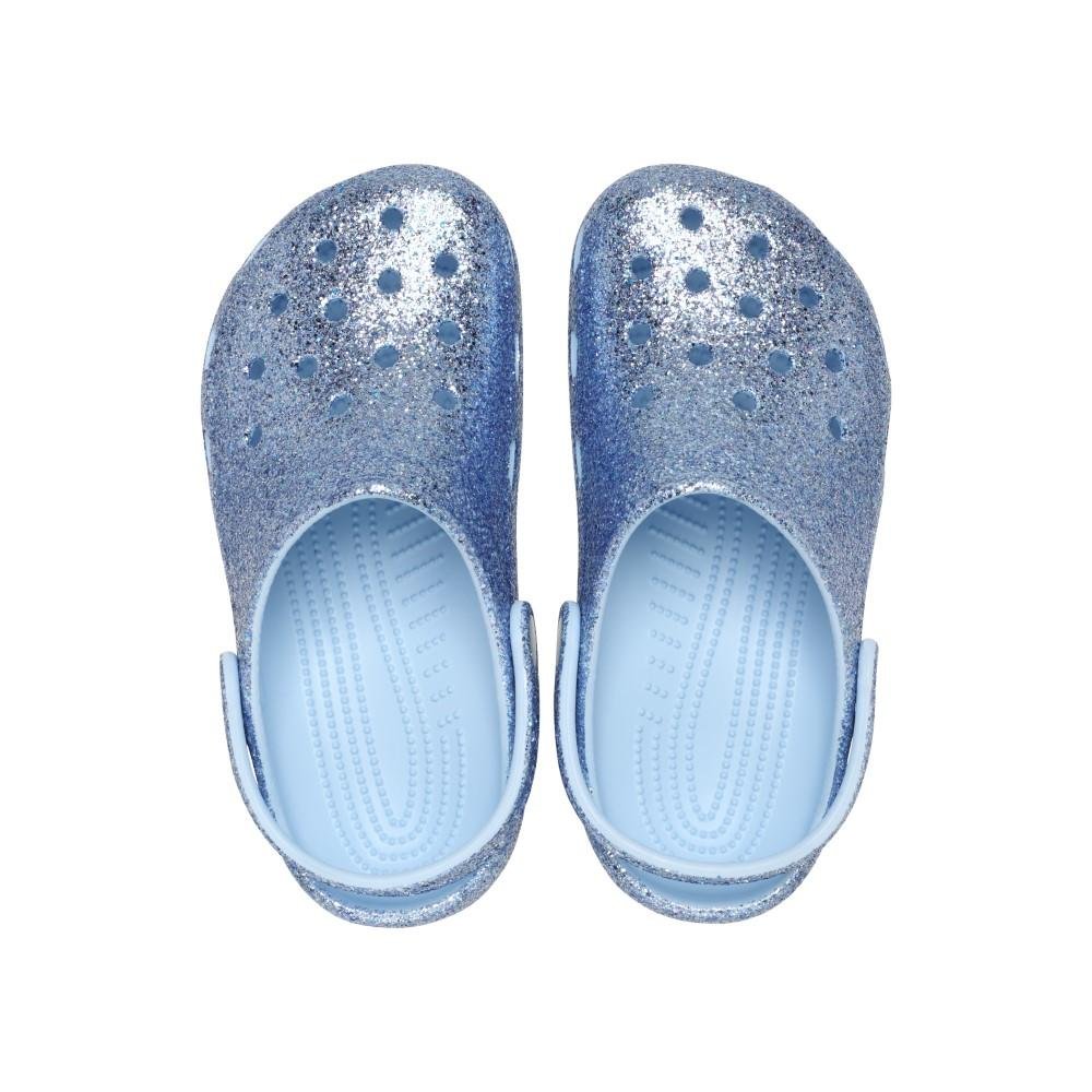 Sandália Crocs Classic Chunky Glitter Clog K BLUE FROST Blue frost 5