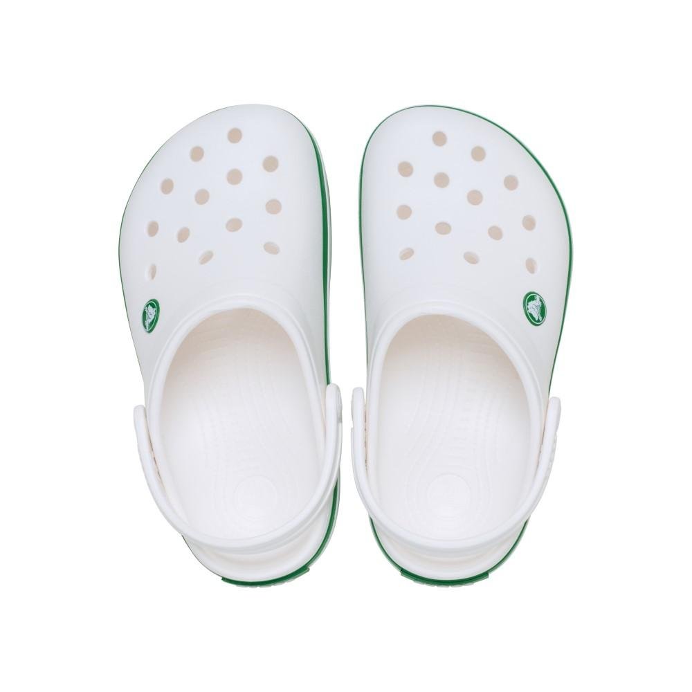 Sandália Crocs Crocband Clog K WHITE/GREEN IVY White/green ivy 5
